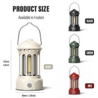 Lámpara De Camping Vintage Romana Recargable Con Gancho Luz Blanca Cálida Para Exploración Y Camping Fuente De Iluminación Emergente Diaria - details 2