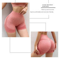 Shorts De Yoga Para Mujer Cintura Alta Secado Rápido Fitness Running Pantalones Deportivos Sin Costuras Transpirables Cómodos - details 4