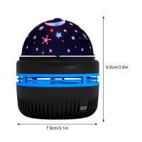 Lámpara De Noche Proyector De Cielo Estrellado Colorido Con Bola Mágica Rotativa Luz LED Para Decoración De Dormitorio Proyección De Luna Y Galaxia RGB - details 8