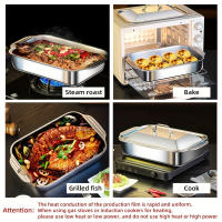 Horno Profundo Placa De Hornear Acero Inoxidable Bandeja De Asado Antideslizante Herramientas De Cocina Accesorios De Horno - details 2