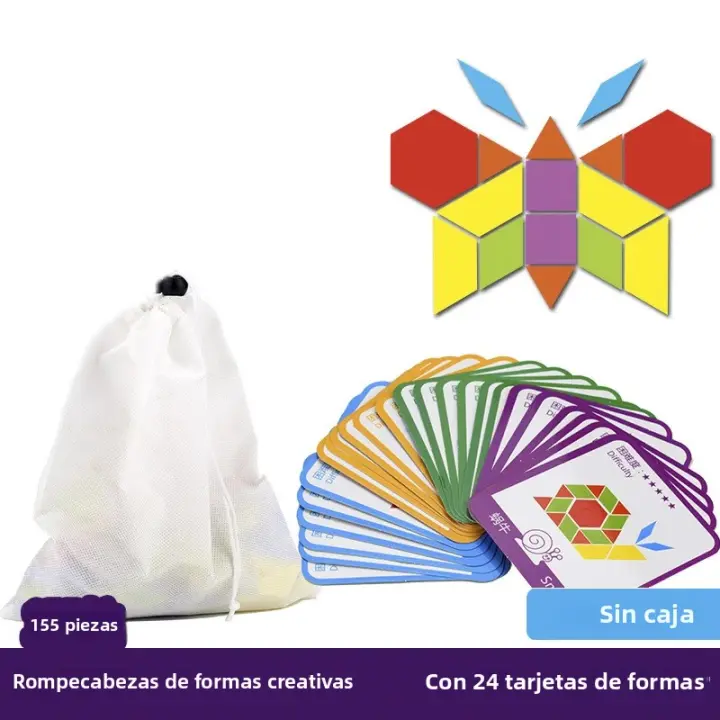 Juego De Rompecabezas De Madera Para Niños 155 Piezas Set De Puzle Montessori Educativo Colorido Juguetes DIY Regalo Para Niños - 1
