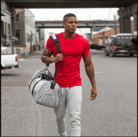 Camiseta De Gimnasio Para Hombre Verano Estilo Fitness Corta Manga O-Neck Camiseta Deportiva Moda Camisetas De Entrenamiento Tops Bodybuilding - details 3