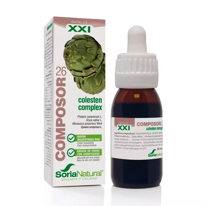 Soria Natural Composor 26 Colestén Complex – Ayuda a Normalizar los Niveles de Colesterol – Salud cardiovascular - 50ml - 1