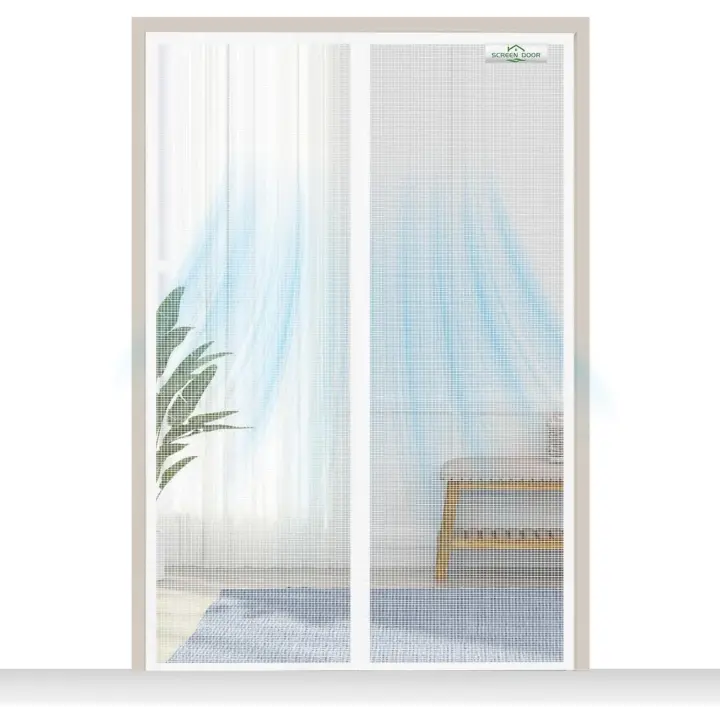 Mosquitera Puerta Magnetica 90x220cm, Protección contra Insectos, Fácil Instalación – Blanco - 1
