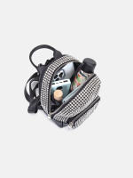 Mochila Mini Jiomay De Moda Para Mujer Lujo Diseñadora Ligera Cuero Sintético Con Decoración De Diamantes Cierre De Cremallera - details 5