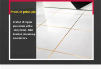 Cinta Adhesiva Para Azulejos 50M Espesor 0.5/1cm Impermeable Con Líneas De Oro Decorativas Para Salidas De Piso Y Pared Cinta De Sellado Para Espacios Intersticiales - details 1