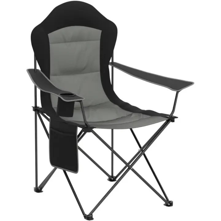 Silla Camping 150kg Alta Silla Plegable Camping Acolchada Resistent Sillas Jardin Respaldo Silla Playa Plegabler Alto con Bolsillo y Portavasos Sillas Terraza Exterior Silla Director - 1