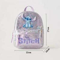 Nueva Mochila De Escuela Disney Con Diseño De Stitch Y Sequinias Para Niños Y Niñas Estilo Moda Y Versátil Para Jardín De Infantes - details 2