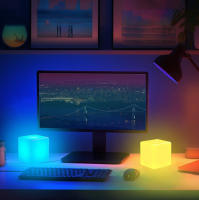 Lámpara Decorativa De Cubo LED De 16 Colores Con Controlador Recargable Por USB Y Solar Para Mesa Fiesta Camping - details 4