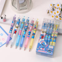 12pcs Bolígrafos Gel Disney Stitch Cartoon 0.5mm Tinta Agua Negra Regalo Estudioso Para Niños Y Adultos Aficionados De Anime - details 1
