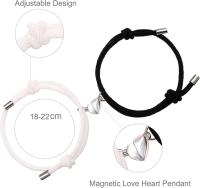 Pulseras magnéticas para parejas, pulseras de relación, regalos para parejas, 2 piezas de pulseras de pareja a juego con colgante de corazón de amor - details 0
