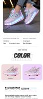 Zapatillas Para Niñas Transpirables Y Fashion Con Cordones Y Hebilla Para Skate Zapatos De Running Al Aire Libre Materiales De Cuero Y Malla - details 3