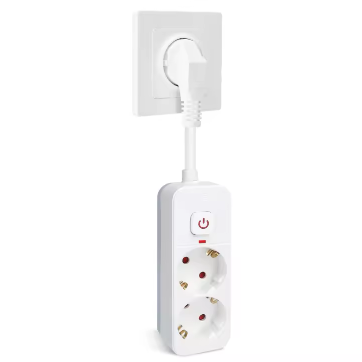 Aigostar Regleta Enchufe, Alargador Enchufe de 2/3/4 Tomas, Enchufe Multiple Regleta con Interruptor, Blanco - 1