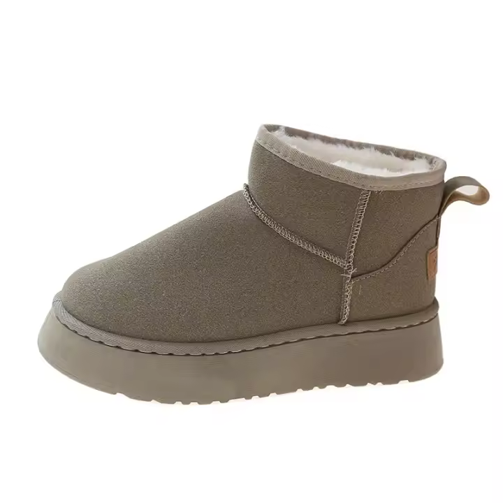 Botas De Nieve Para Mujer Con Suela Gruesa Multifuncional Cálidas De Aumento De Altura Antideslizantes Impermeables Material De La Plantilla De Peluche - 1