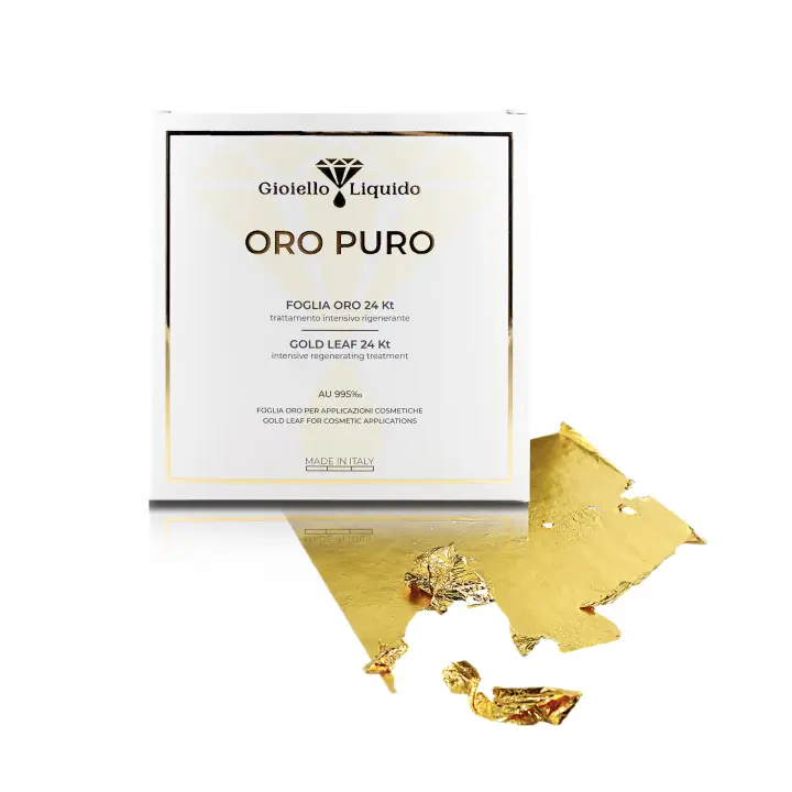 Liquid Jewel Línea "Pure Gold"-Pure Gold Certification 6 Hojas - Efecto Lifting Facial Instantáneo Hoja de Oro 24 KT - 100% Antienvejecimiento-Exfoliant-regenera La Cuero en profundidad -cuidado de la piel - 1