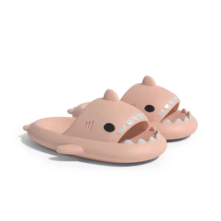Zapatillas De Verano Para Hombres Y Mujeres Antideslizantes Cómodas Para El Hogar Piscina Playa Con Diseño De Tiburón - 1