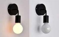 Lámpara De Pared LED Minimalista Moderna En Negro Y Blanco Para Dormitorio Sala De Estar Creativa Luz De Fondo Para Pasillo Y Cocina - details 4