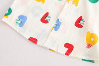 Conjunto De Ropa Infantil Para Bebés Niños Y Niñas Estilo Casual Verano Con Estampado De Letras Camiseta Y Shorts Moda Infantil Unisex Talla Ajustada Material Algodón Y Spandex - details 5