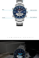 Reloj De Pulsera De Cuarzo Para Hombre KAT-WACH 2024 Lujo Original Impermeable Digital Con Mostrador De Tiempo Multizona Y Luz LED - details 4
