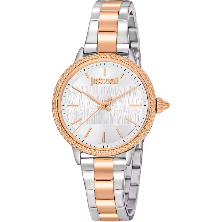 Reloj de pulsera Just Cavalli Animalier Miraggio - JC1L259M0095 correa color: Gris plata Oro rosa Dial Gris plata Mujer - 1