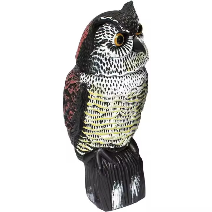 Búho Espantapájaros, Gira la Cabeza con el Viento, No necesita Pilas, Marrón  GERIMPORT - 1