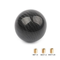 Pomo De Cambio De Marchas Universal De Fibra De Carbono Forma De Bola Acrílico Transparente Para Coche Accesorios De Automóvil - details 3