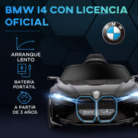 HOMCOM Coche Eléctrico para Niños 37-72 Meses Autorización BMW I4 Coche de Batería 12V con Control Remoto Música MP3 Pantalla Luces y Cinturón de Seguridad 115x67x45 cm - details 3