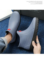 Botas De Lluvia Para Hombres Negras Impermeables Cuatro Estaciones Camping Al Aire Libre Pesca Zapatos De Trabajo Con Tubo Corto Para Lavado De Coche - details 14