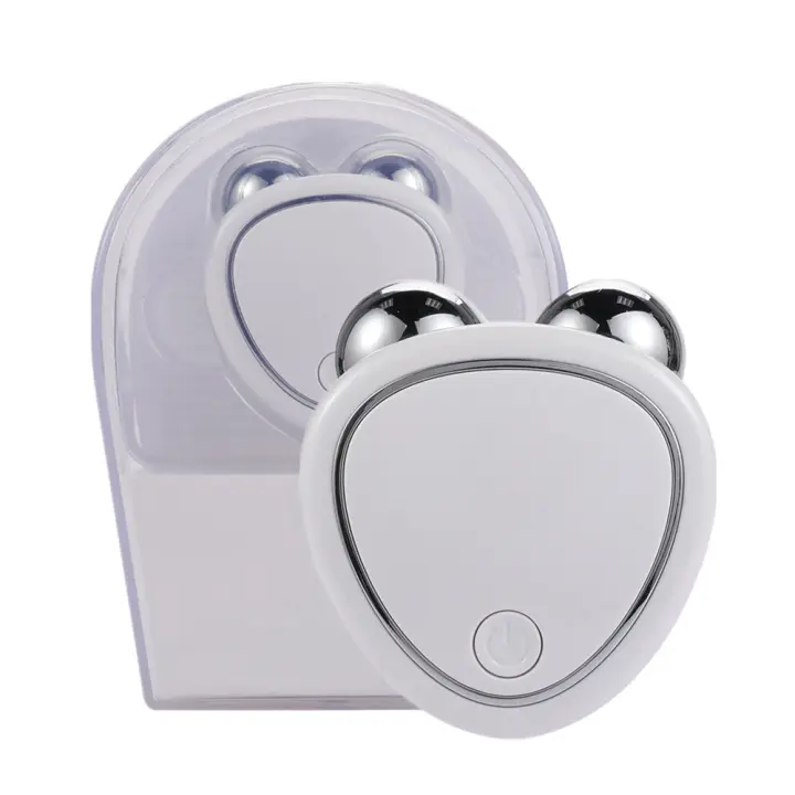 Estiramiento facial EMS mascarilla facial micro corriente rodillo rejuvenecimiento USTE piel resistente a las arrugas carga USB - 1