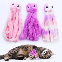 Juguete Para Gato Octopus De Peluche Lindo Resistente a Mordeduras Juguete Interactivo Para Juguetear Y Divertirse - details 0