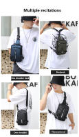 Bolsa De Pecho Multifuncional Para Hombre En Nylon Con Patente Impermeable Antirrobo Para Viajes Con Carga USB Bolsa Masculina Casual - details 5
