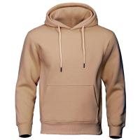 Sudadera De Fleece Para Hombre Otoño Invierno Color Sólido Casual Deportiva Estilo Callejero Abrigo Cálido Con Capucha Moda Escolar MOV - details 2