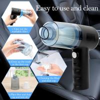 Aspiradora de Mano,Mini Aspirador Coche, Aspiradora de Mano Portátil para Autos,Aspiradora sin - details 2