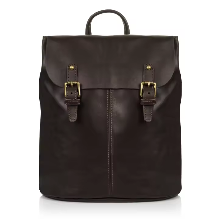 Firenze Artegiani. Asia Bolso mochila Mujer.Piel auténtica Dollaro  . Made in Italy. Vera Pelle Italiana. - 1
