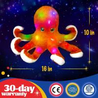 Muñeco De Tela Suave De Octopus Rojo De 45cm Con LED Luz Luminosa Regalo Musical Para Niños Almohada Suave De Animales Brillante Para Cumpleaños - details 5