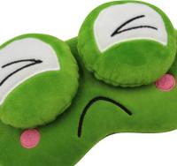 Divertida máscara de peluche con forma de rana, antifaz ajustable con antifaz reutilizable para hombres, mujeres y niños. - details 2