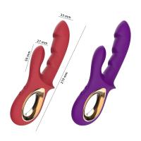 Vibrador Doble Para Mujeres Con 12 Velocidades Ajustables Material De Silicona Y Placa Estimulador De Clítoris Y Punto G Juguete Sexual - details 9