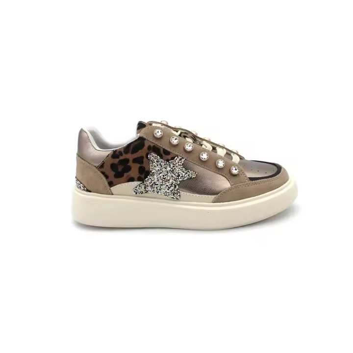 Bamba Piel Leopardo EXE CH3595A-61 Camel mujer. - 1