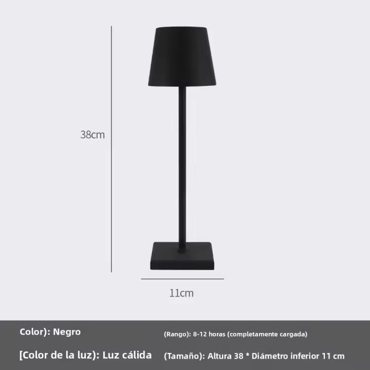Lámpara De Escritorio LED Táctil Recargable Con USB Impermeable Para Ambiente De Restaurante Y Oficina Luz De Mesa Moderna - 1