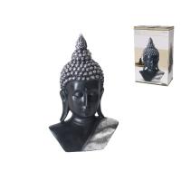 Gissed "Busto de Buda Decorativo – Estatuilla Zen para Hogar, Oficina y Espacios de Meditación – Diseño Elegante en Negro y Plateado – Símbolo de Paz y Serenidad – Ideal para Feng Shui, Relajación y Armonía – Escultura de Resina de Alta Calidad – 18 - details 0