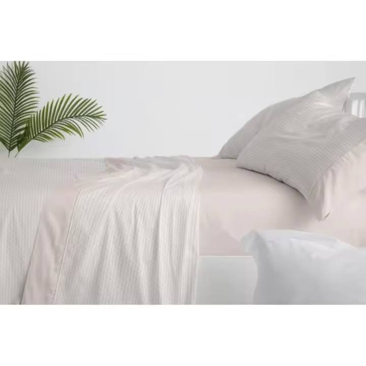 Juego de Sábanas  Modelo 541 50% Algodón de Burrito Blanco – Suavidad, Estilo y Confort para tu Dormitorio. - 1