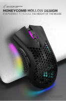 Ratón Gaming Wireless USB 2.4G RGB Luz Honeycomb Recargable BM600 Para PC Laptop Notebook Mouse Despacho Cute Para Jugador - details 5