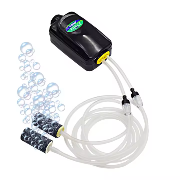 Bomba De Oxígeno Para Acuario Sobo Songbao 3.5W Doble Agujero Suministros De Acuario 738M Voltaje 110-240V - 1