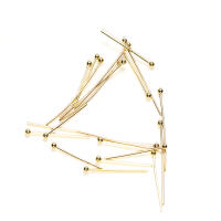 50Pcs Alfileres De Cabeza Dorados De Acero Inoxidable 0.6mm Para Manualidades Joyería Hecha a Mano Pendientes Encuentros Para DIY 20/30mm - details 1