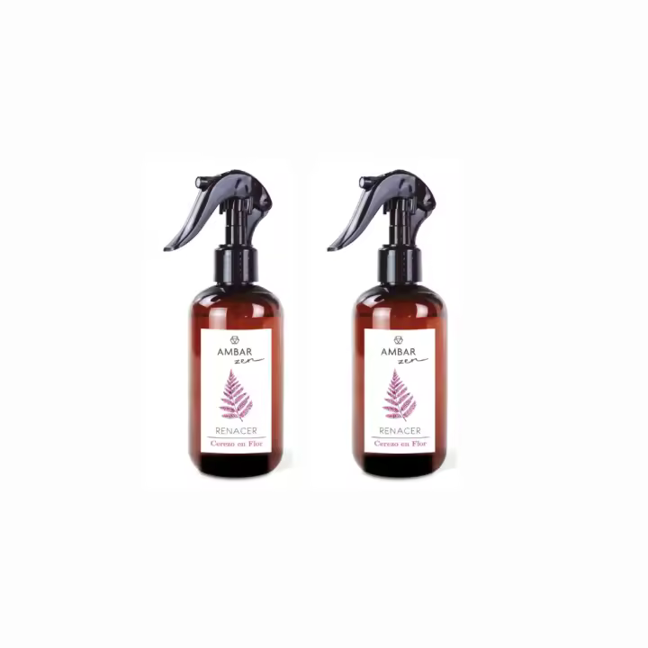 Pack 2 Ambar Perfums - Ambientador Spray Hogar Cerezo en Flor 225 Ml - Aromatizador de Ambiente - 1