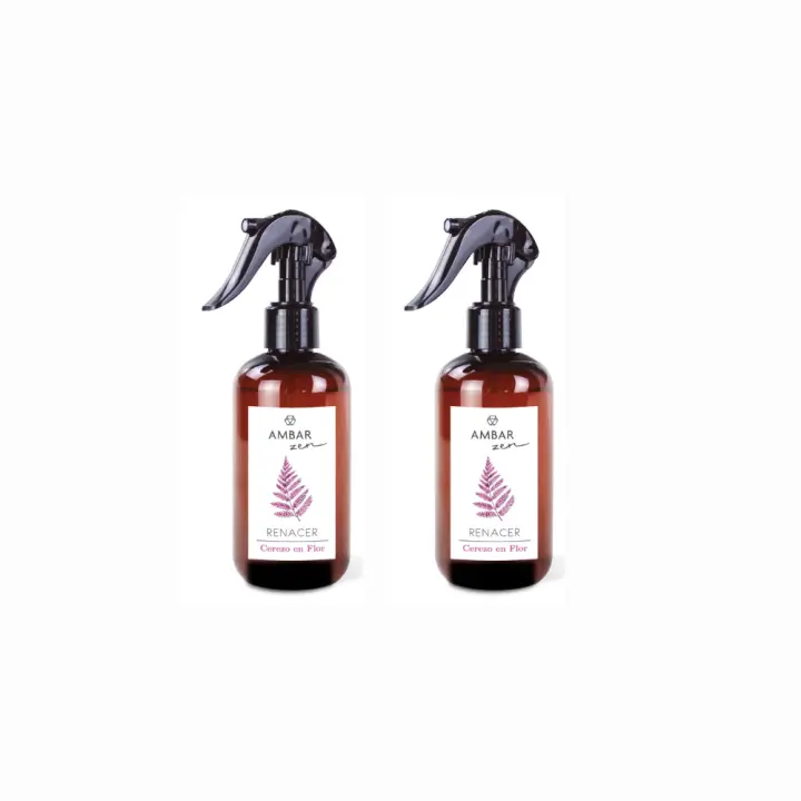 Pack 2 Ambar Perfums - Ambientador Spray Hogar Cerezo en Flor 225 Ml - Aromatizador de Ambiente - 1