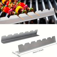 2pcs Soporte Para Kebab Universal Adecuado Para Barbacoa Herramientas De BBQ Para Cocina Patio Hogar Camping Metal Inoxidable - details 4