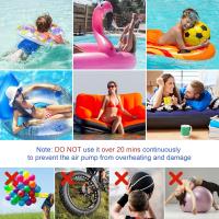 Inflador Eléctrico, Bomba de Aire Eléctrica Portátil, 240V AC / 12V DC Inflador Colchon Hinchable,Deflactor para Piscinas, Barcos, Juguetes Hinchable o Camping, with 3 Accesorios - details 2