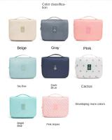 Bolsa De Maquillaje Para Viaje Resistente Al Agua Organizador De Toallitas Neceser Con Gancho Para Baño Almacenamiento De Maquillaje Para Mujeres - details 2
