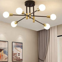 Lámpara De Techo Rustica Moderna Para Cocina Dormitorio Sala De Estar Baño Pasillo Entrada Iluminación Sputnik De Estilo Rústico - details 2